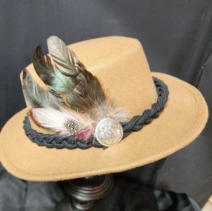 Tan decorated hat